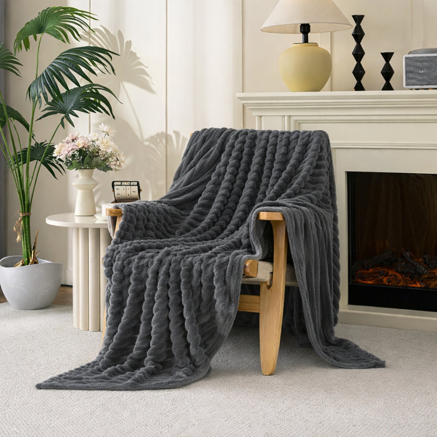 CloudLuxe™ Faux Rabbit Fur Throw Blanket