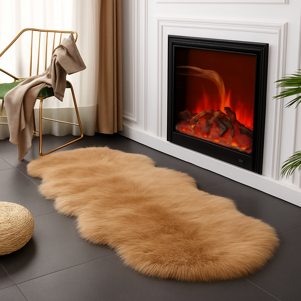 Modern Plush Faux Fur Carpet