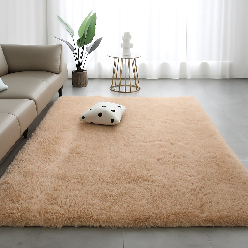 Solid Rug Fluffy Tie-Dye Plush Luxury Carpet