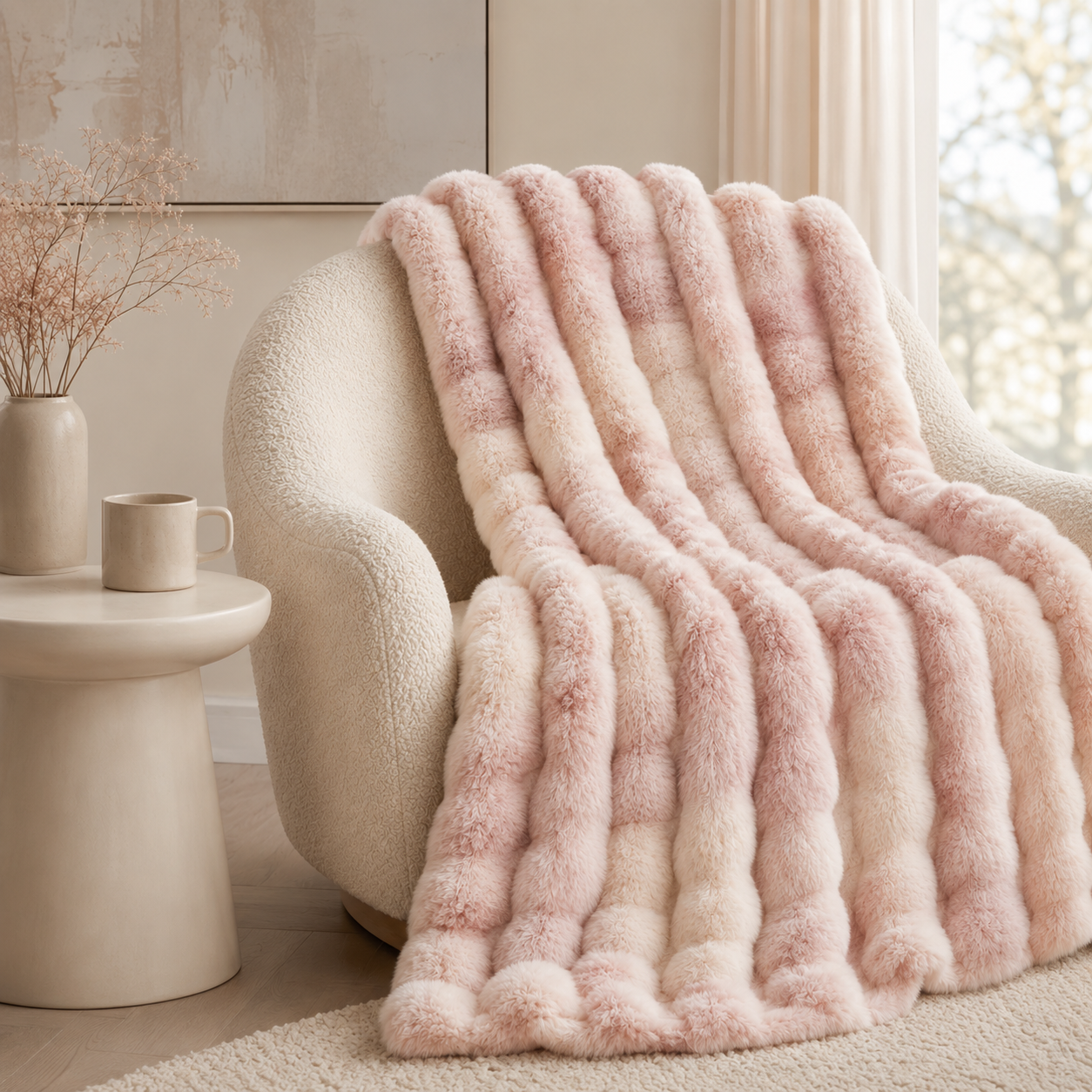 Bubble Plush™ Rabbit Faux Fur Velvet Blanket