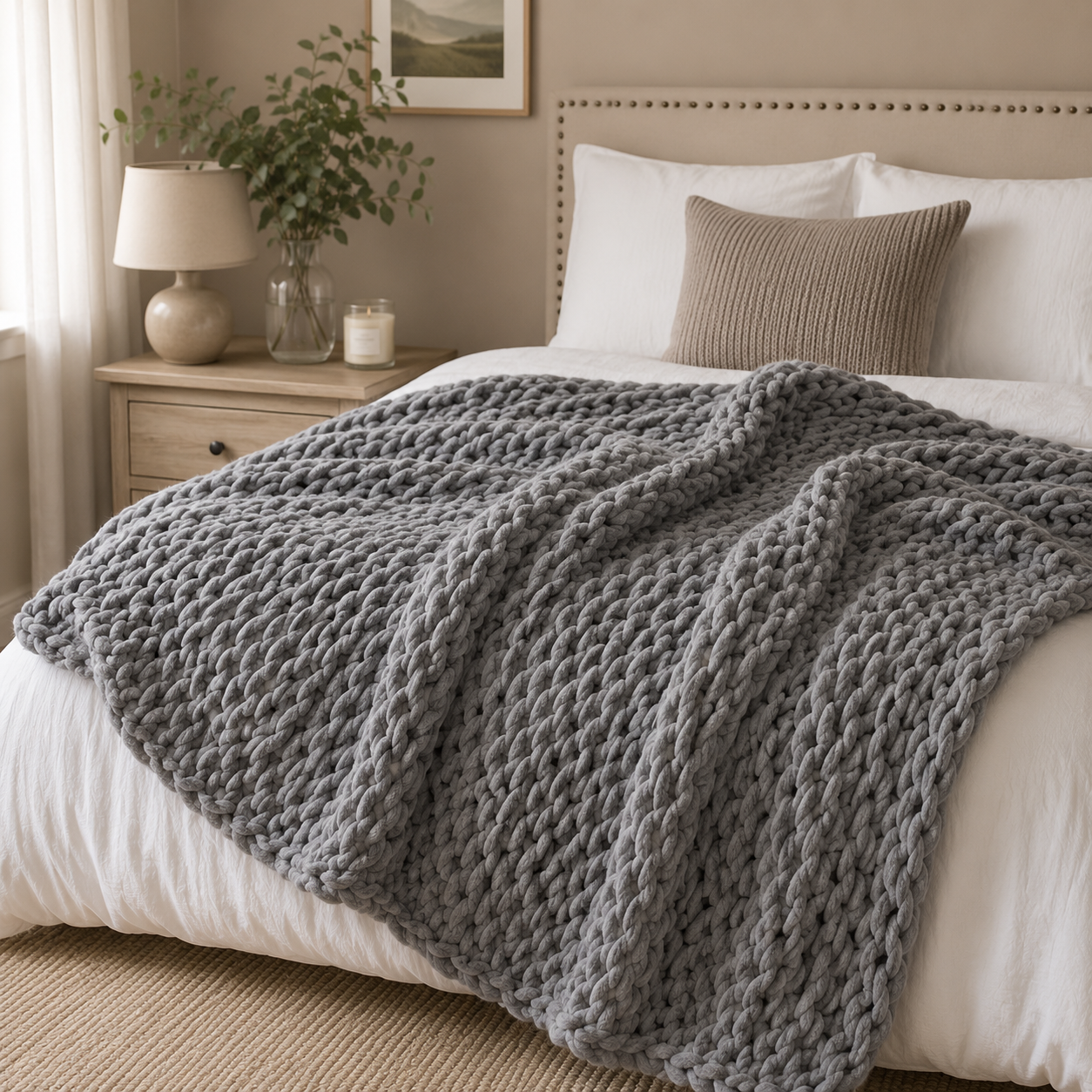 Cloud-Knit™ MAX Handmade Thick-Knit Chennile Blanket