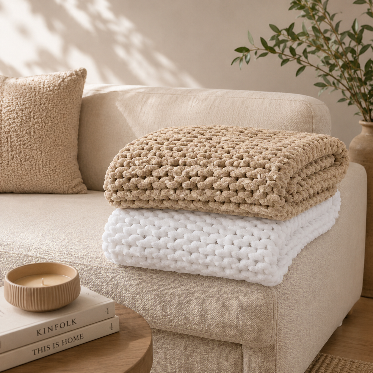 Cloud-Knit™ MAX Handmade Thick-Knit Chennile Blanket