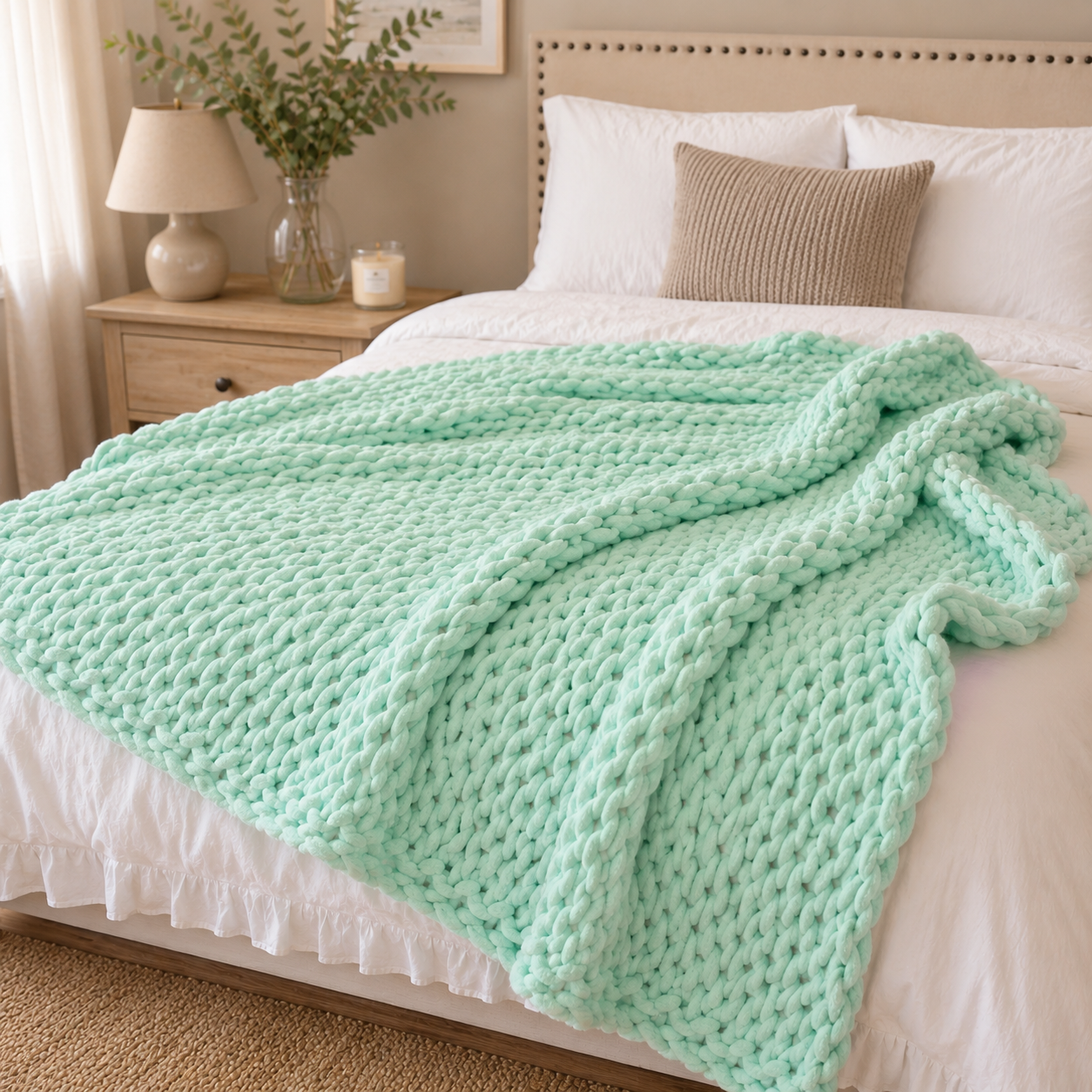 Cloud-Knit™ MAX Handmade Thick-Knit Chennile Blanket