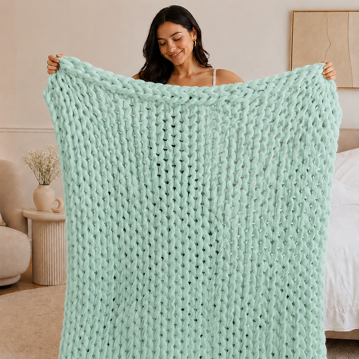 Cloud-Knit™ MAX Handmade Thick-Knit Chennile Blanket