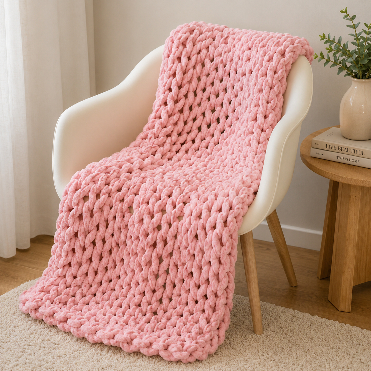 Cloud-Knit™ MAX Handmade Thick-Knit Chennile Blanket