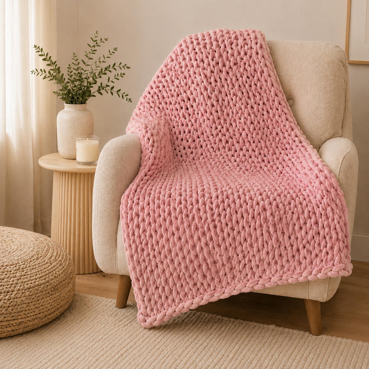 Cloud-Knit™ MAX Handmade Thick-Knit Chennile Blanket