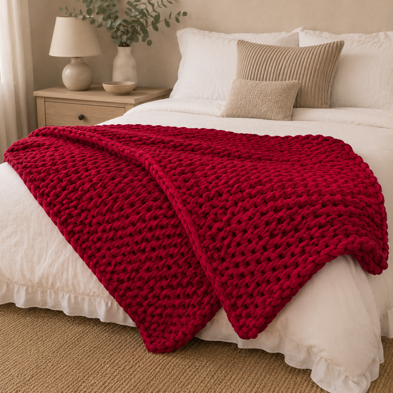 Cloud-Knit™ MAX Handmade Thick-Knit Chennile Blanket