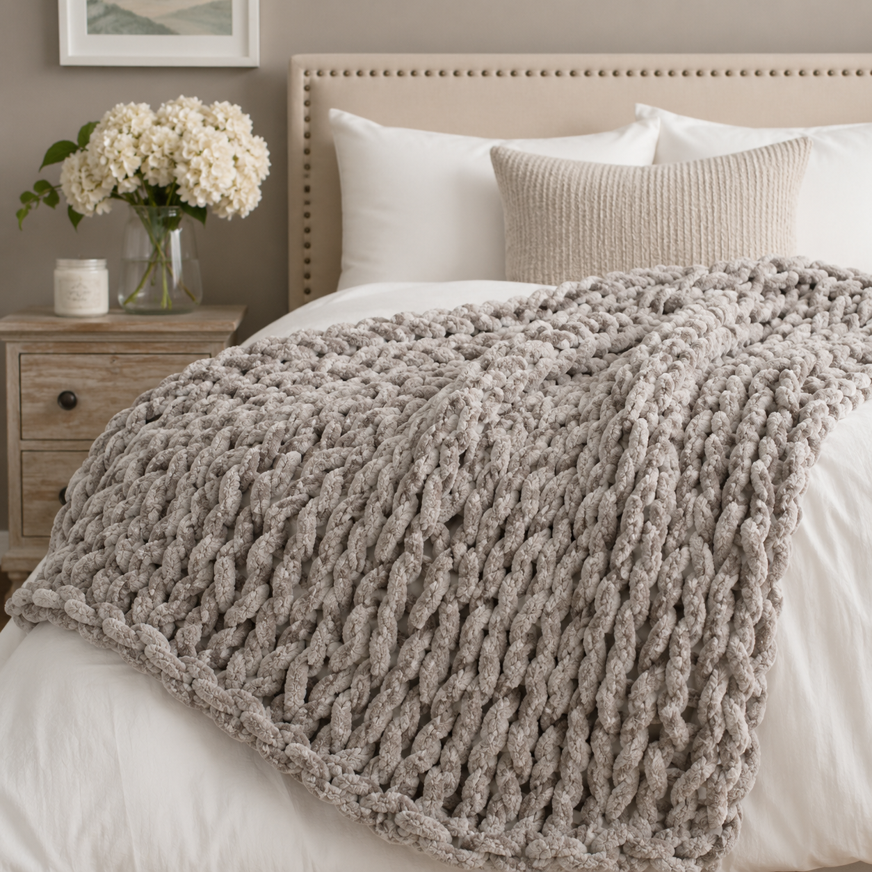 Cloud-Knit™ MAX Handmade Thick-Knit Chennile Blanket