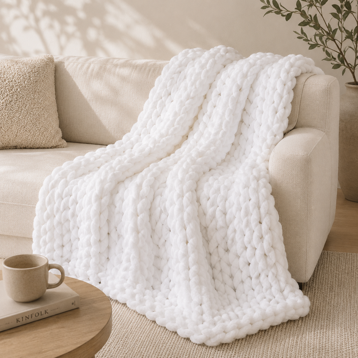 Cloud-Knit™ MAX Handmade Thick-Knit Chennile Blanket