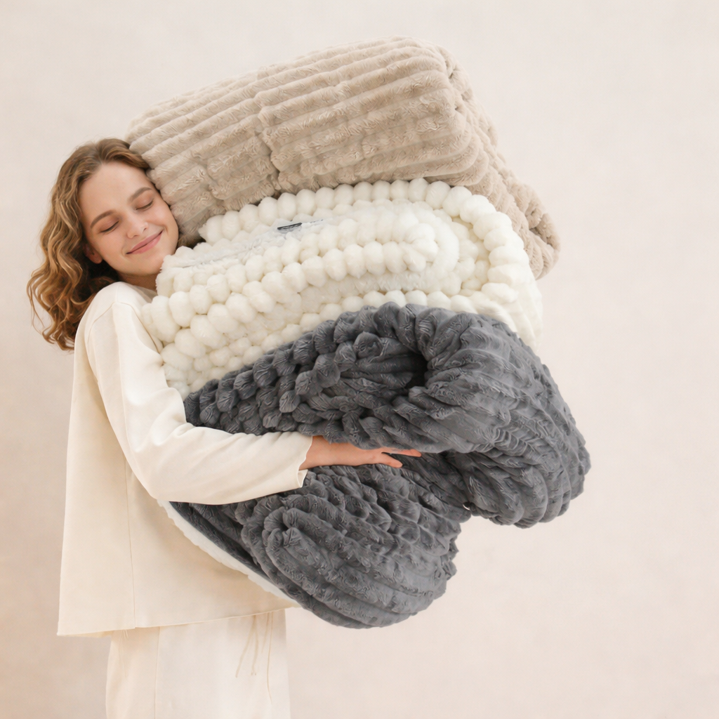 CloudLuxe™ Faux Rabbit Fur Throw Blanket