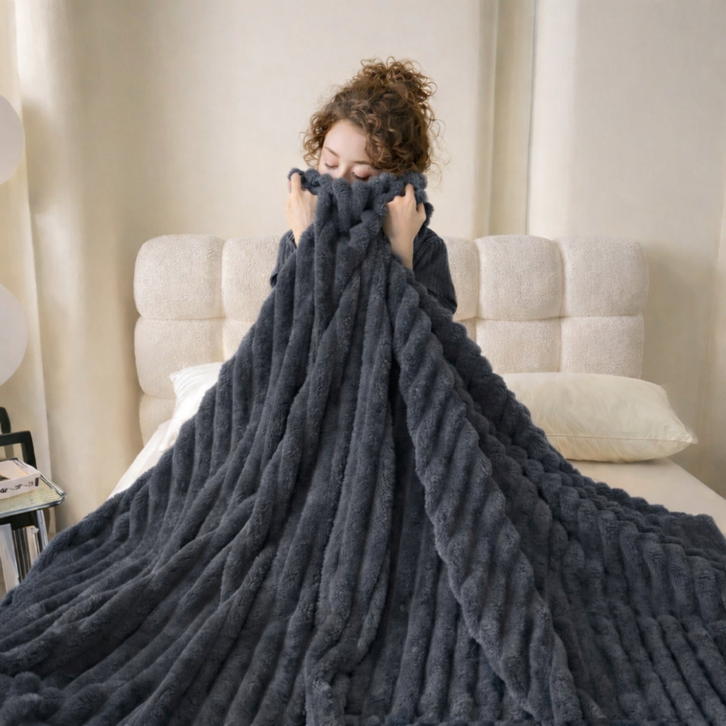 CloudLuxe™ Faux Rabbit Fur Throw Blanket