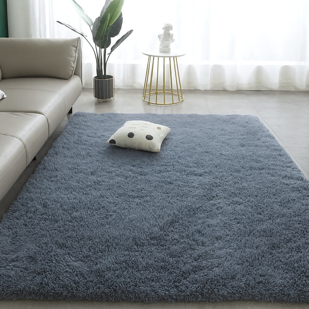Solid Rug Fluffy Tie-Dye Plush Luxury Carpet