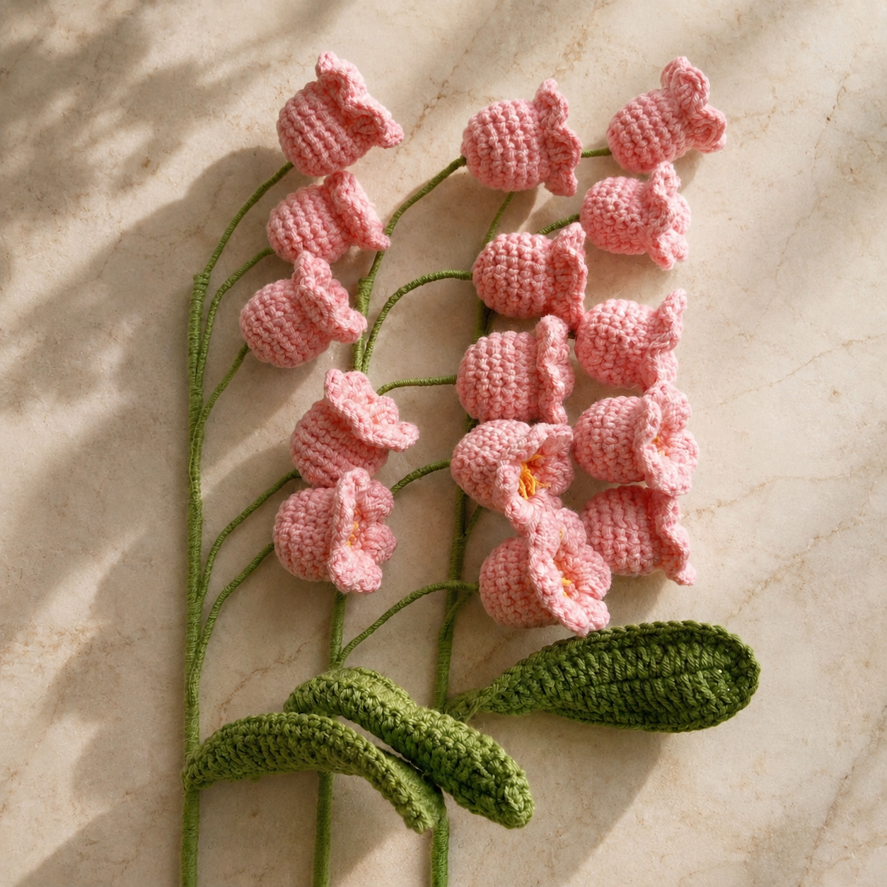 Hand-Knit Wool Bellflower Bouquet