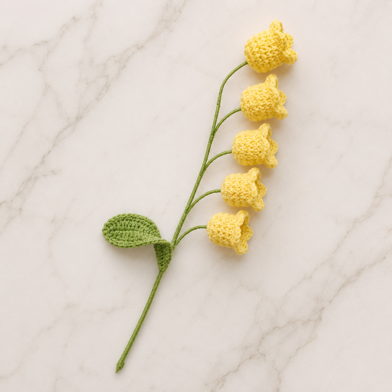 Hand-Knit Wool Bellflower Bouquet