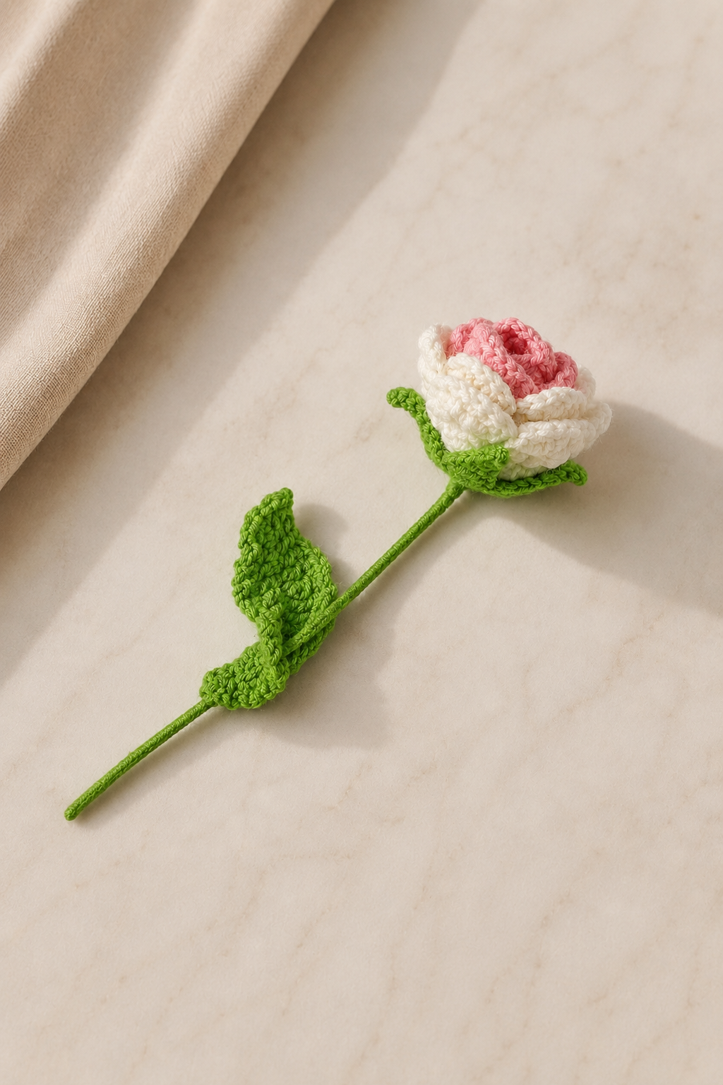 Hand Knit Rose Wool Flower Bouquet