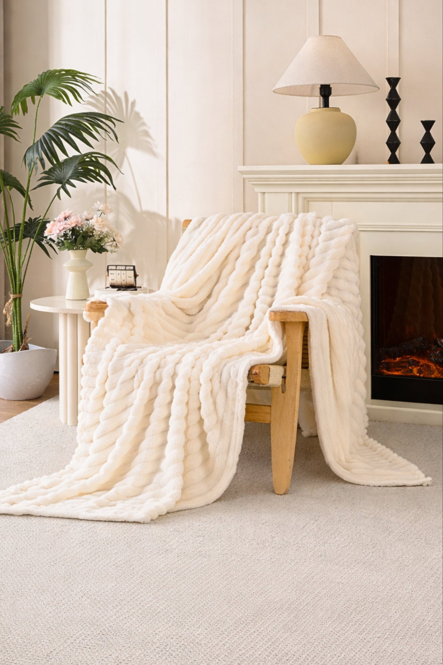 CloudLuxe™ Faux Rabbit Fur Throw Blanket
