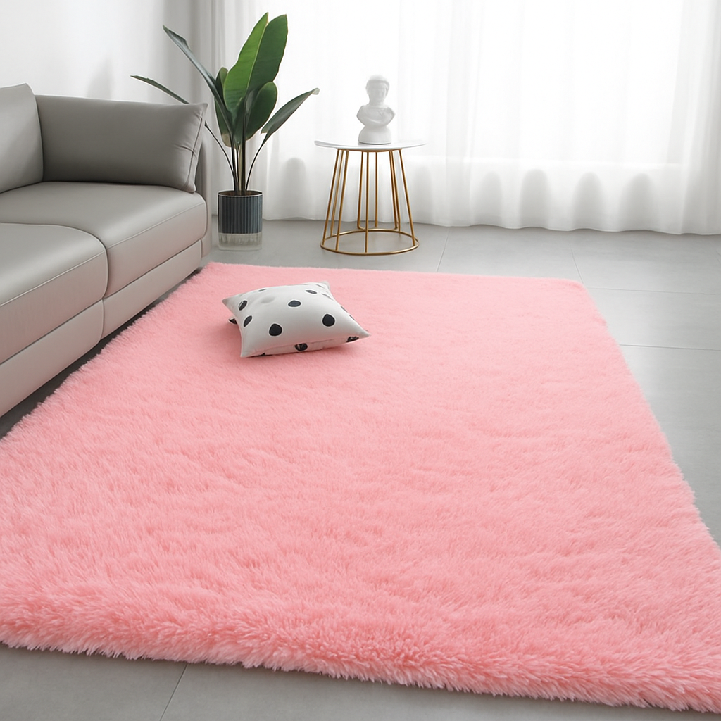Solid Rug Fluffy Tie-Dye Plush Luxury Carpet