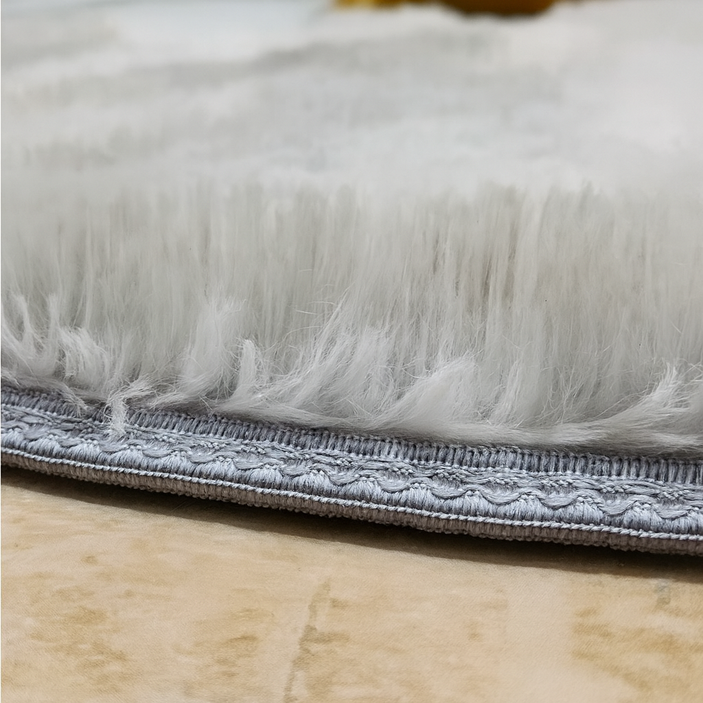 Tie-Dye Round Plush Faux Fur Rug Carpet