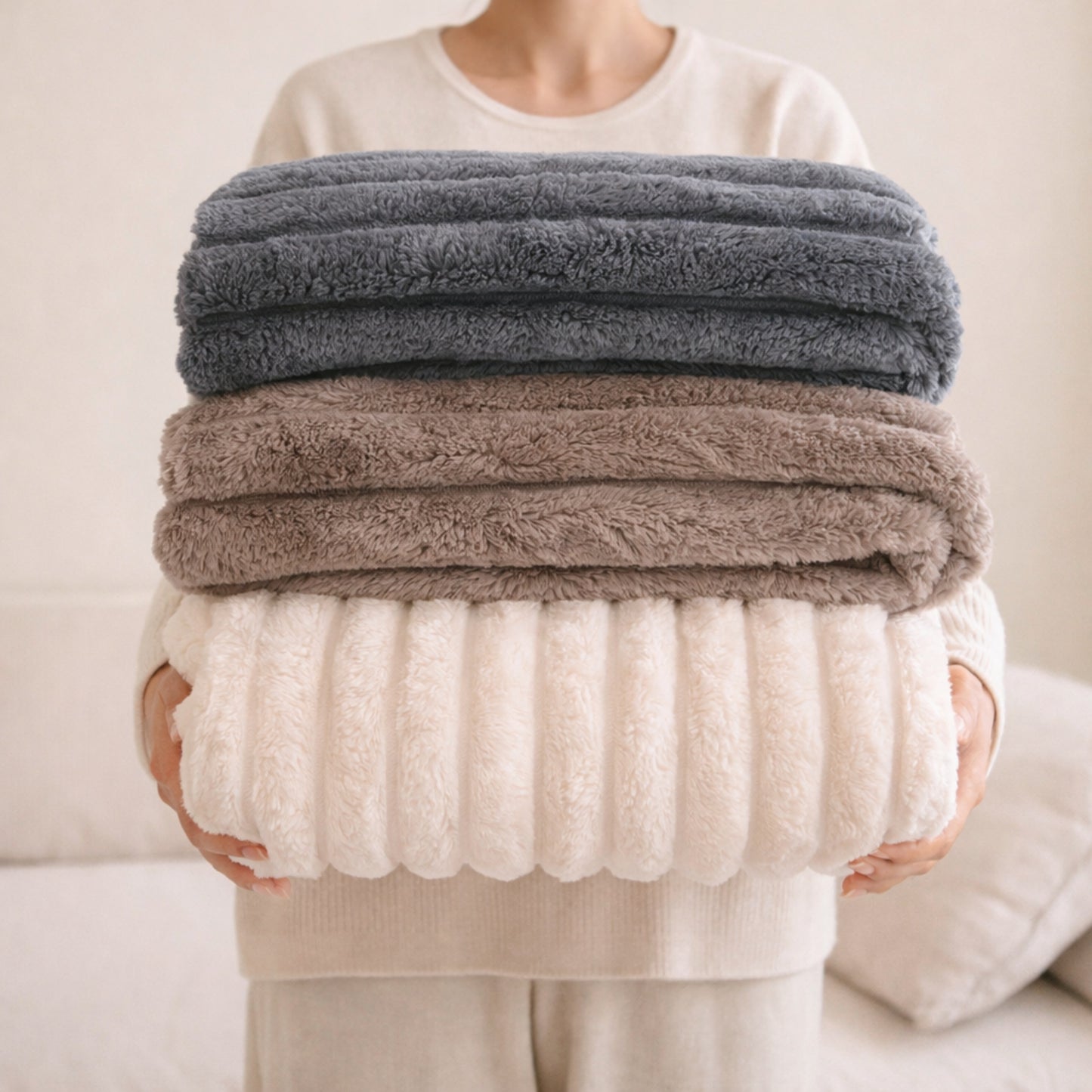 CloudLuxe™ Faux Rabbit Fur Throw Blanket