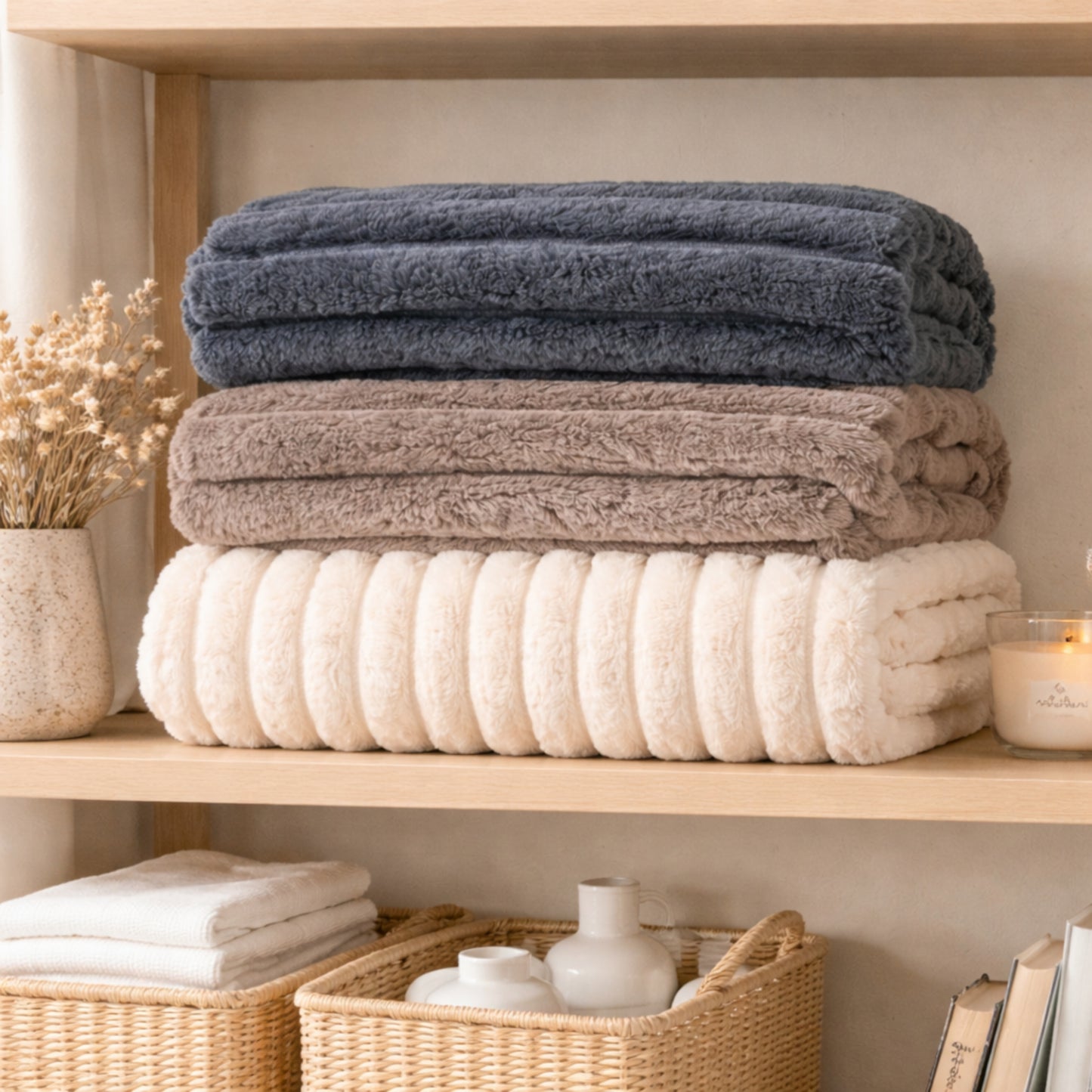 CloudLuxe™ Faux Rabbit Fur Throw Blanket