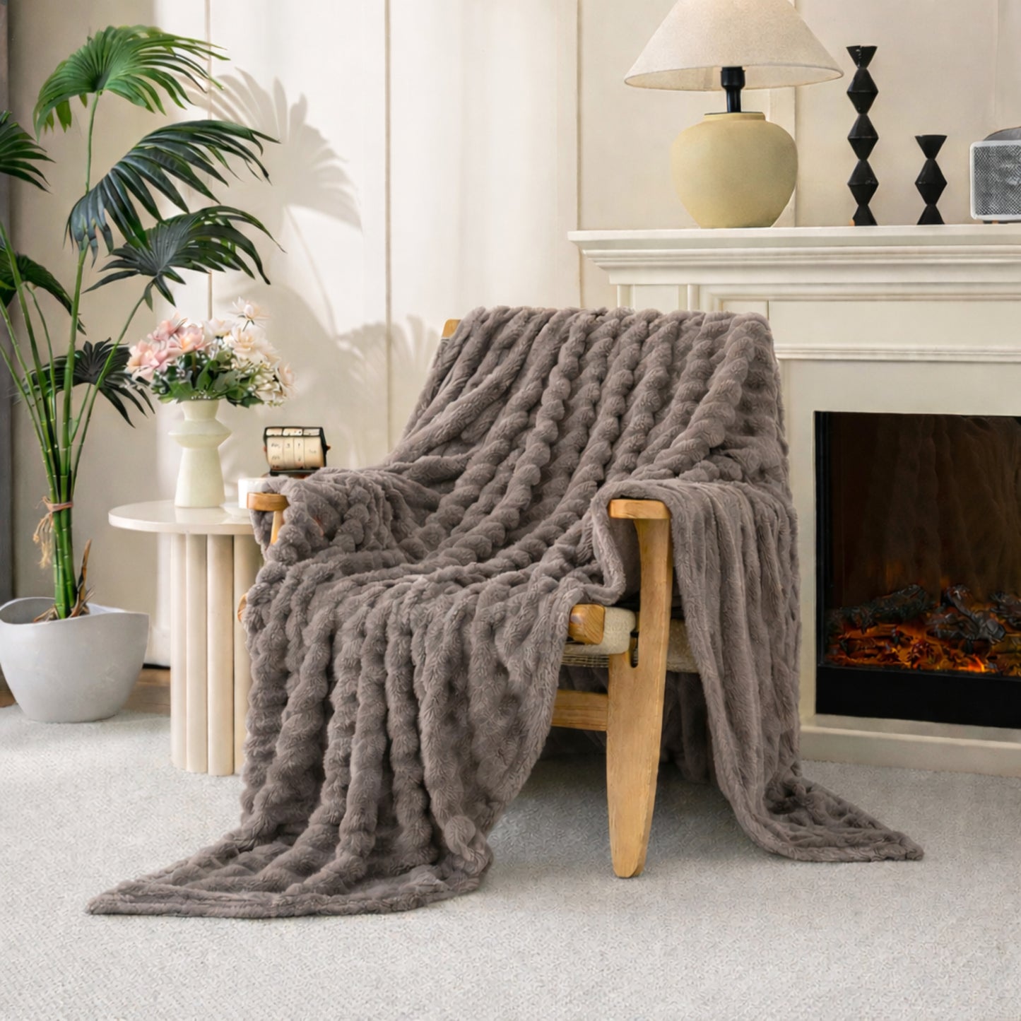 CloudLuxe™ Faux Rabbit Fur Throw Blanket